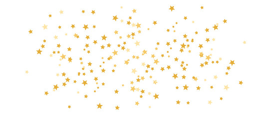 golden star design isolated on transparent background. luxury gold stars confetti. events decoration