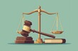 © Thanyaporn - Scales of justice with a gavel, law and morality, flat design illustration