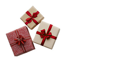 Wall Mural - christmas presents transparent background