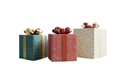 Wall Mural - christmas presents transparent background