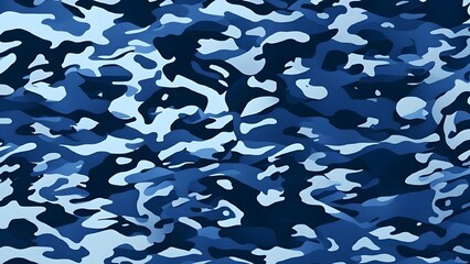 Poster - 
blue camouflage military pattern vector background marine texture