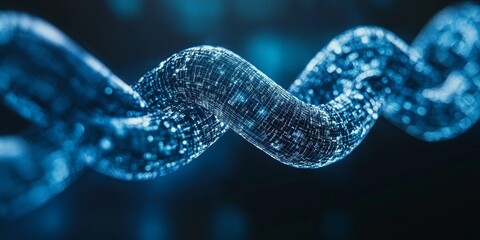 Wall Mural - a blockchain network linking global businesses, symbolizing a decentralized economy
