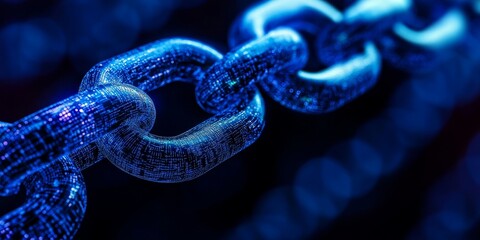 Wall Mural - a blockchain network linking global businesses, symbolizing a decentralized economy