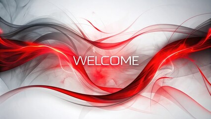 greeting text on a light background with colorful waves and swirling lines, events, websites, greetings, hospitality industry and promotional materials