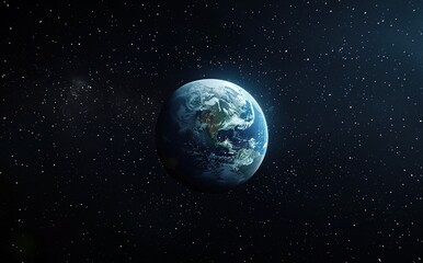 a cinematic still of the earth floating in space