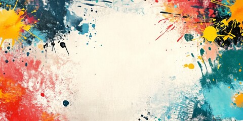 Wall Mural - this is a dynamic and colorful abstract background that features splashes of vibrant hues, making it