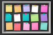 © lucas - Collage of Paper Sheets and Sticky Notes on White Frame - Post-it
