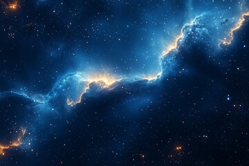 Wall Mural - cosmic nebula illuminated by distant stars in deep space