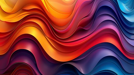 Canvas Print - Abstract colorful design featuring intricate geometric patterns and smooth gradients creating a dynamic sophisticated look with vivid hues and a sleek finish. high resolution Illustration in the