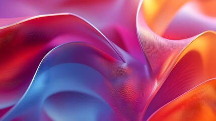 Leinwandbilder - Vibrant Abstract Geometric 3D Render with Dynamic Shapes and Vivid Colors