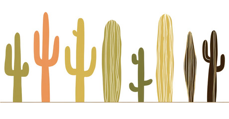 Wall Mural - PNG  Illustration of cactus tress border creativity variation dynamite.