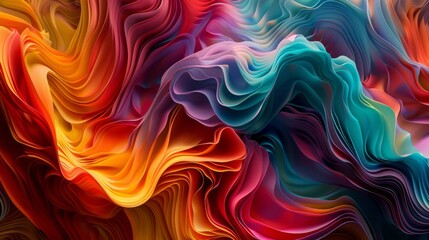 Wall Mural - Abstract Wave Of Colors