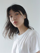 © design - 女, 女性, モデル, 可愛い, 美人, アジア人, 日本人, Tシャツ, 白いTシャツ, 白背景, Female, Female model, Cute, Beautiful, Asian, Japanese, T-shirt, White T-shirt, White background