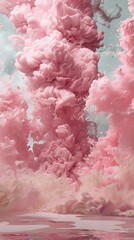 Poster - A Cloud Of Pink Paint In Water