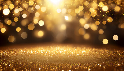  Magical Moments- Glittering Gold Bokeh- An abstract stage background featuring glittering g_1(428)