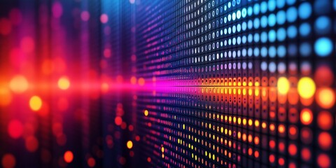 Wall Mural - colorful soundwave with a dynamic glow, perfect for abstract visuals and technology projects
