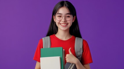 Wall Mural - The student with glasses