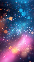 Wall Mural - 2d particle effect animation with vibrant, cascading sparkles and flickers, creating a lively and en