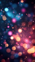 Wall Mural - 2d particle effect animation with vibrant, cascading sparkles and flickers, creating a lively and en