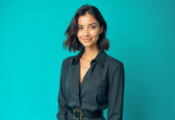 Portrait photography, headshot photo of a stylish gorgeous person, posing for a commercial promotional diversity photoshoot