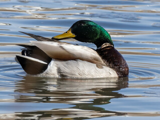 duck in the water