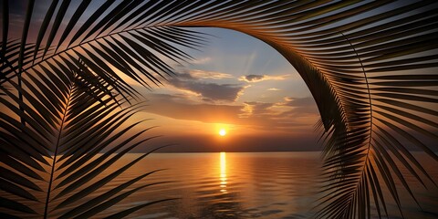 Poster - sunset on the beach