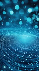 Wall Mural - seamless particle loop with shimmering, star-like elements moving in a rhythmic flow, providing a vi