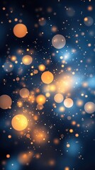Wall Mural - soft, glowing particles floating gently in a dark background, creating a serene and magical atmosphe
