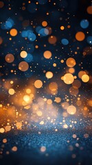 Wall Mural - soft, glowing particles floating gently in a dark background, creating a serene and magical atmosphe