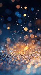 Wall Mural - glitter scattered across a smooth surface, creating a sparkling and festive visual effect