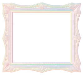 Sticker - PNG Colorful iridescent ornate picture frame