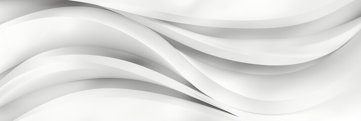 Wall Mural - Abstract Background With Smooth White, Gray Waves. Modern And Clean Concept. 3D Illustration.