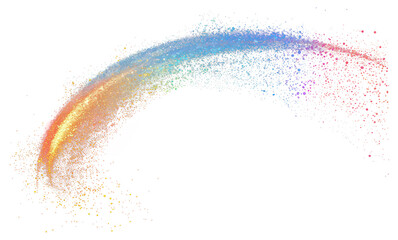 Wall Mural - png colorful glittering arc on black