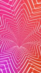 Wall Mural - vertical shifting gradient star shaped tunnel 4k loop features white lines in a star shape moving to
