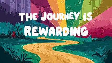 The journey is rewarding (T-shirt Design Motivational Quote, Illustartion,Typography,Banner,Poster)