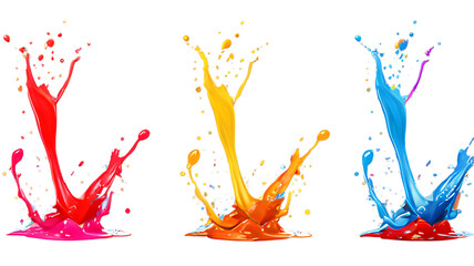 Poster - Multicolor splash in rainbow colors Illustration of splash with colorful on a white background