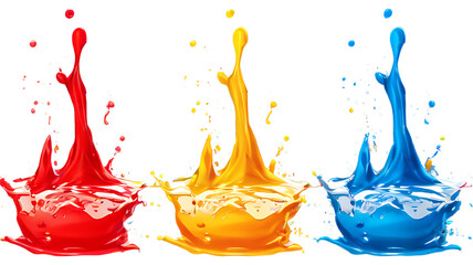 Poster - Multicolor splash in rainbow colors Illustration of splash with colorful on a white background