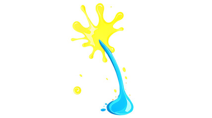 Poster - Multicolor splash in rainbow colors Illustration of splash with colorful on a white background