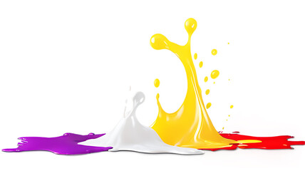 Poster - Multicolor splash in rainbow colors Illustration of splash with colorful on a white background