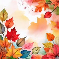 Wall Mural - autumn leaves background