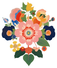 Poster - Vibrant floral bouquet illustration