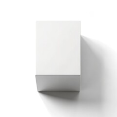 Sticker - Top view of a rectangular white box on a white background. Generative AI