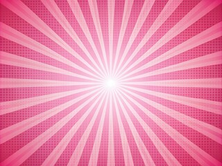 Wall Mural - Retro pink gradient background with radial lines for creative designs. Generative AI