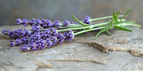 Sticker - Shallow depth of field of a small lavender bouquet