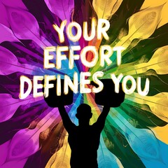 Wall Mural - Your effort defines you (T-shirt Design Motivational Quote, Illustartion,Typography,Banner,Poster)