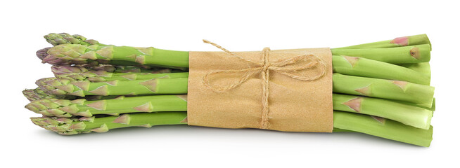 Wall Mural - fresh asparagus isolated on white background