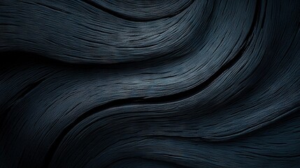 Wall Mural -   Close-up of black background with wavy lines at the bottom