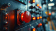 © SashaMagic - Close-up of an emergency stop button on an industrial control panel