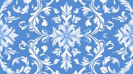 Light blue and white oriental ornament