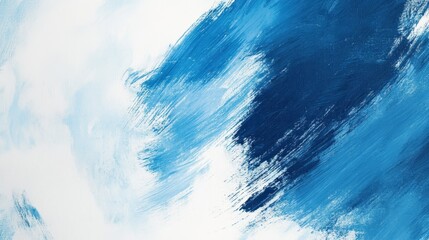 Abstract blue and white brush stroke painting. Perfect for modern art enthusiasts, design projects, and home decor inspiration.